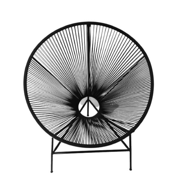 Cadeira Para Area Externa Acapulco Redonda Preta