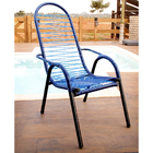 Cadeira Para Area Externa De Fio Único Azul Luxo Adulta