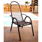 Cadeira Para Area Externa De Fio Único Marrom Chocolate Luxo