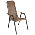 Cadeira Para Área Externa Sicília Em Aço Carbono E Fibra Sint