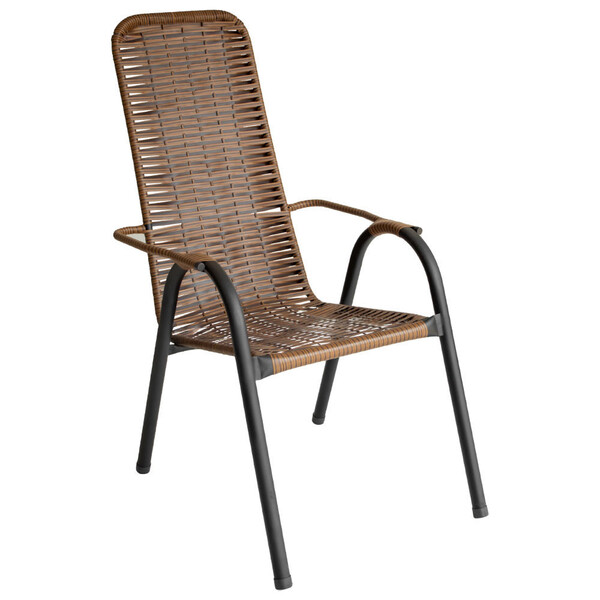 Cadeira Para Área Externa Sicília Em Aço Carbono E Fibra Sint