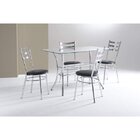 Cadeira Para Cozinha Assento Estofado 402 Unimóvel Cromado/pr