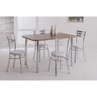 Cadeira Para Cozinha Assento Estofado 404  Cromado/branco