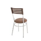 Cadeira Para Cozinha Assento Estofado 434 Cromado/marrom