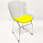 Cadeira Para Cozinha Bertoia Cromada Assento Amarelo Aço Maci