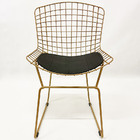 Cadeira Para Cozinha Bertoia Maciça Tradicional Cor Dourado F