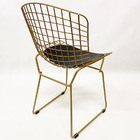 Cadeira Para Cozinha Bertoia Maciça Tradicional Cor Dourado F