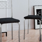 Cadeira Para Cozinha Com Assento Estofado Em Aço Cromado/pu P