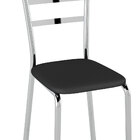 Cadeira Para Cozinha Com Assento Estofado Em Aço Cromado/pu P