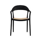 Cadeira Para Cozinha Com Braço Lia Preto/caramelo