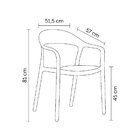 Cadeira Para Cozinha Com Braço Lia Preto/caramelo