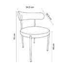 Cadeira Para Cozinha De Aço Estofada Serena Off White / Areia