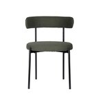 Cadeira Para Cozinha Em Aço Estofada Serena Verde Oliva / Pre