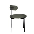 Cadeira Para Cozinha Em Aço Estofada Serena Verde Oliva / Pre