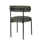 Cadeira Para Cozinha Em Aço Estofada Serena Verde Oliva / Pre