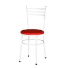 Cadeira Para Cozinha Epoxi Branca Vermelho