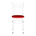 Cadeira Para Cozinha Epoxi Branca Vermelho
