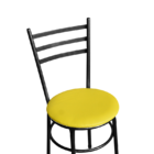 Cadeira Para Cozinha Epoxi Preta Craqueada Amarelo