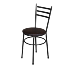 Cadeira Para Cozinha Epoxi Preta Craqueada Marrom