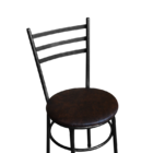 Cadeira Para Cozinha Epoxi Preta Craqueada Marrom