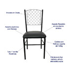 Cadeira Para Cozinha Preta Com Reforço Assento Com Rebaixe Pr