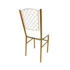 Cadeira Para Cozinha Reforçada Cor Dourado Fosco Assento Bran