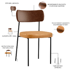 Cadeira Para Cozinha Sala De Jantar Melina L02 Couríssimo Mar