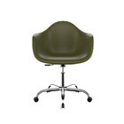 Cadeira Para Escritório Arm Base Cromada Dsw-m Office Verde M