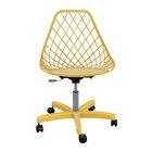 Cadeira Para Escritório Base Pp Colorida Kayla Office  Amarel