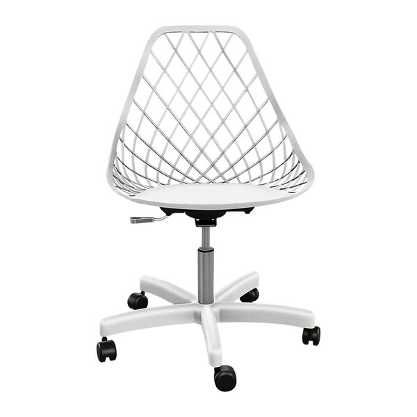 Cadeira Para Escritório Base Pp Colorida Kayla Office  Branco