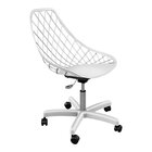 Cadeira Para Escritório Base Pp Colorida Kayla Office  Branco