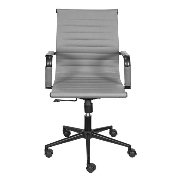 Cadeira Para Escritório Diretor Esteirinha Corino Cinza/preto