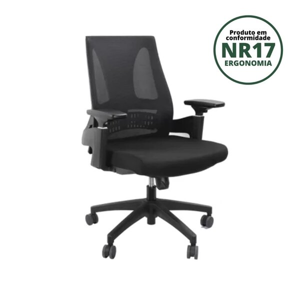 Cadeira Para Escritório Diretor Nr17 Helene Preto