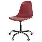 Cadeira Para Escritório Eames Pp Base Aço Preta Vermelho Falu