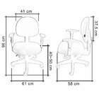 Cadeira Para Escritório Ergonômica Back System Com Braço Regu