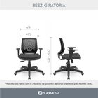 Cadeira Para Escritório Ergonômica Giratória Beezi Plaxmetal