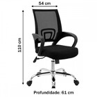 Cadeira Para Escritório Executiva Kit 2 Cadeiras Preto - Bulk