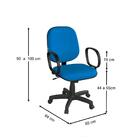 Cadeira Para Escritório Inclinável Diretor Taipei Azul