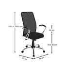 Cadeira Para Escritório Inclinável Londres Presidente Cromada