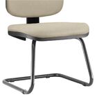 Cadeira Para Escritório Job L02 Fixa Suede Bege - Lyam Decor