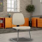 Cadeira Para Escritório Job L02 Fixa Suede Bege - Lyam Decor