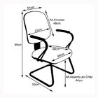 Cadeira Para Escritório Pd-03scbc Couro Preto - Pethiflex