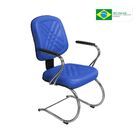 Cadeira Para Escritório Pd-04scbc Couro Azul - Pethiflex