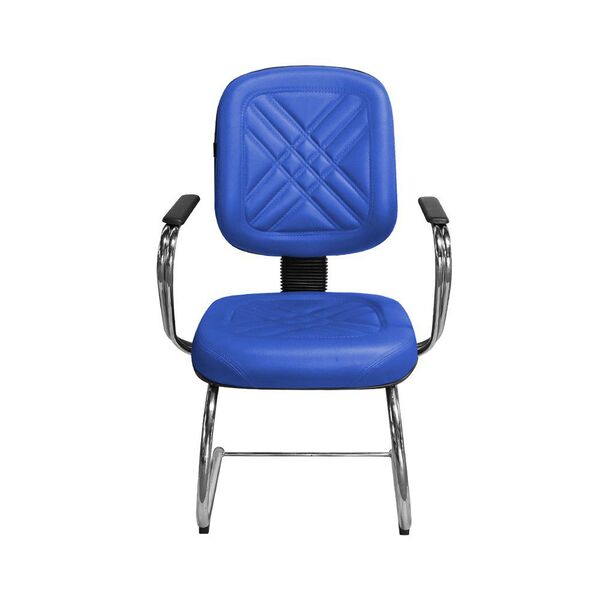 Cadeira Para Escritório Pd-04scbc Couro Azul - Pethiflex