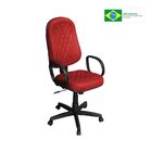 Cadeira Para Escritório Pp-02gpbp Giratória Couro Vermelho -
