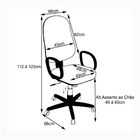 Cadeira Para Escritório Pp-02gpbp Giratória Couro Vermelho -