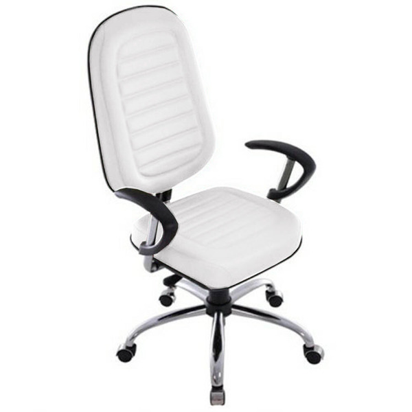 Cadeira Para Escritório Presidente Gomada Linha Blenda Branco
