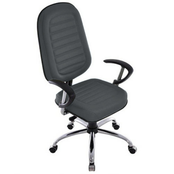 Cadeira Para Escritório Presidente Gomada Linha Blenda Cinza