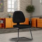 Cadeira Para Escritório Sky L02 Fixa Couro Sintético Preto -