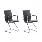 Cadeira Para Escritório Visitante Office Kit 2 Cadeiras Preto